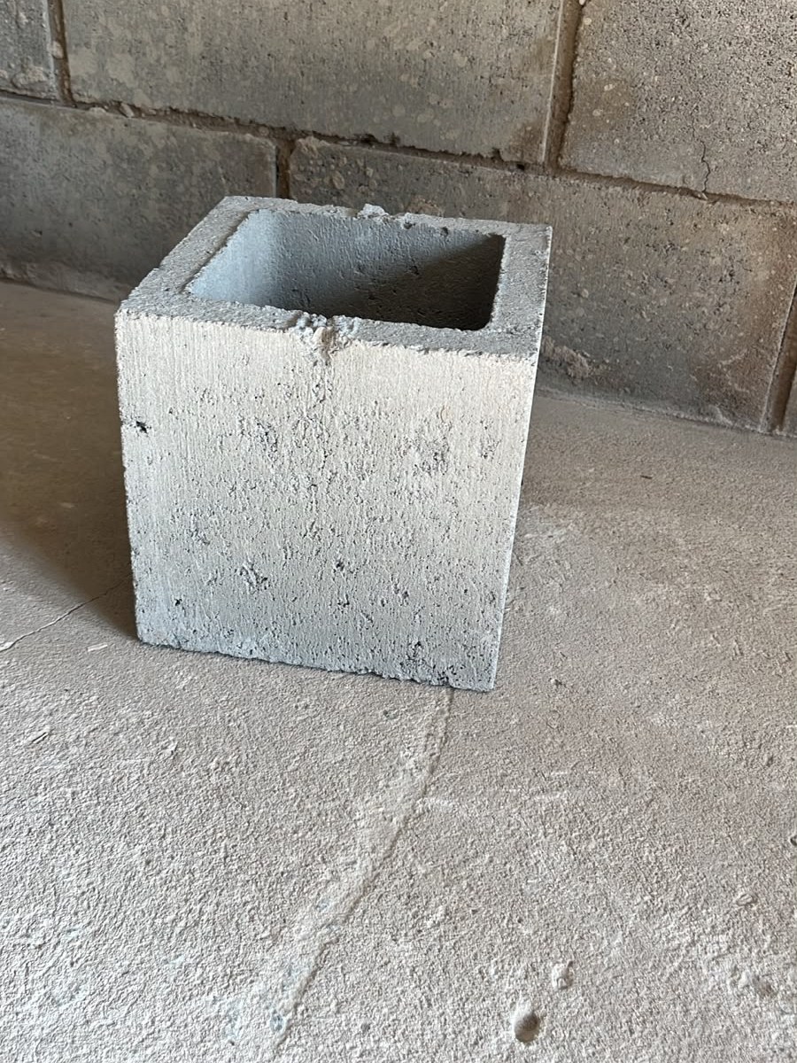 Meio Bloco de concreto Vinic 19×19×19 cm